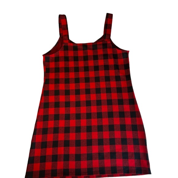SO Buffalo Plaid Dress Size XL Sleeveless - Picture 4 of 9